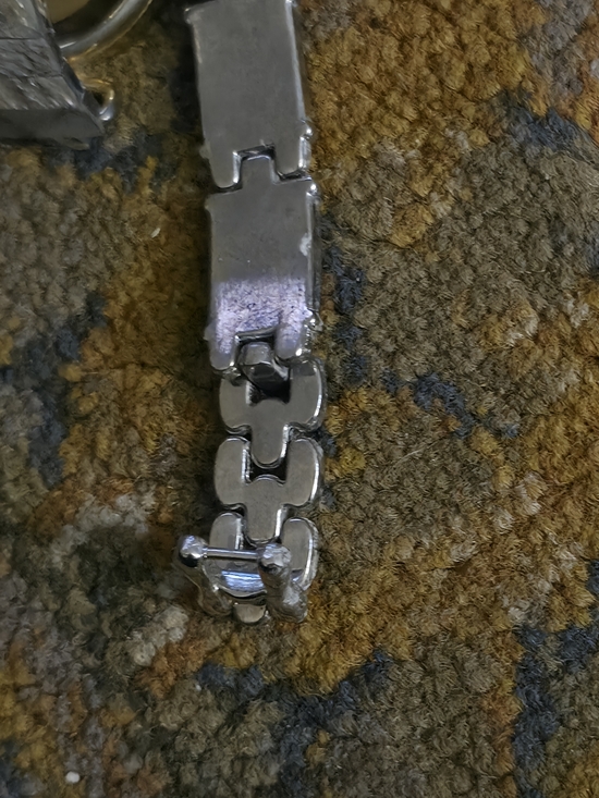 Vintage Silver-Tone Abalone Inlay Bracelet Watch - Picture 6 of 6